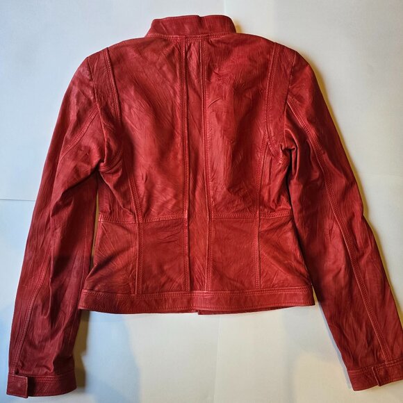 Hugo Boss Red Leather Jacket - Picture 2 of 13